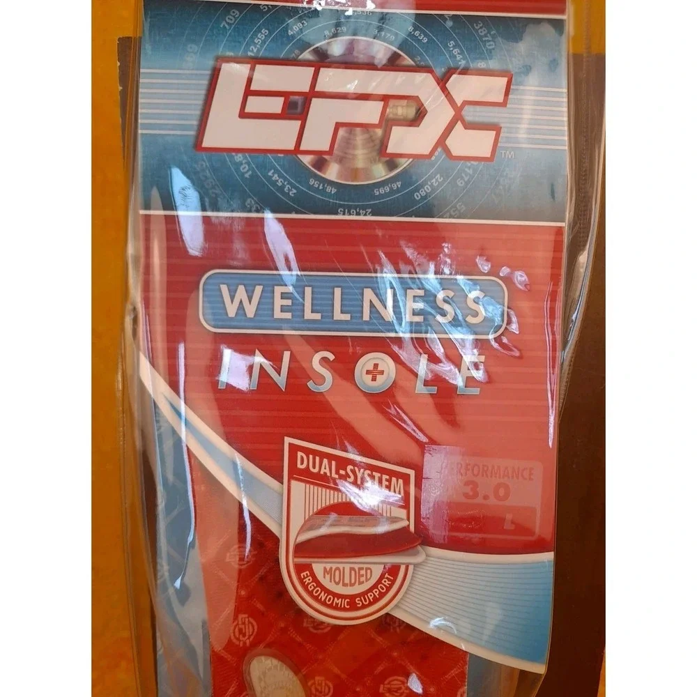 EFX Wellness Insole Performance 3.0 Red Dual System Molded Ergonomic Support